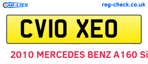 CV10XEO are the vehicle registration plates.