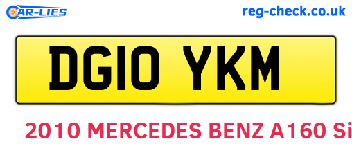 DG10YKM are the vehicle registration plates.