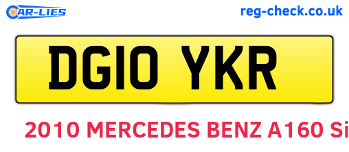 DG10YKR are the vehicle registration plates.