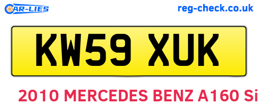 KW59XUK are the vehicle registration plates.