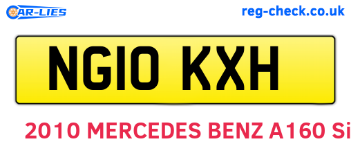 NG10KXH are the vehicle registration plates.