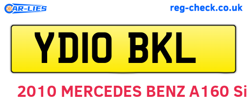 YD10BKL are the vehicle registration plates.