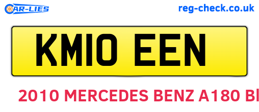 KM10EEN are the vehicle registration plates.