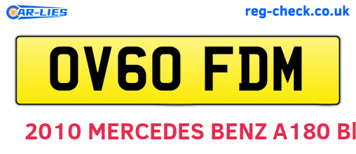 OV60FDM are the vehicle registration plates.