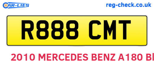 R888CMT are the vehicle registration plates.