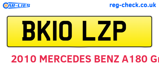 BK10LZP are the vehicle registration plates.