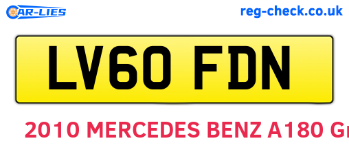 LV60FDN are the vehicle registration plates.