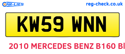 KW59WNN are the vehicle registration plates.