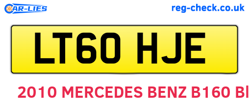 LT60HJE are the vehicle registration plates.