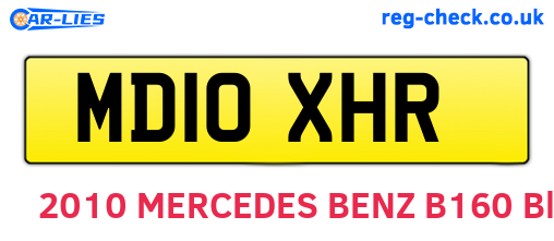 MD10XHR are the vehicle registration plates.