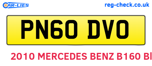 PN60DVO are the vehicle registration plates.