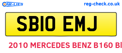 SB10EMJ are the vehicle registration plates.
