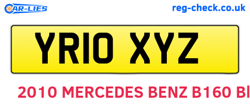 YR10XYZ are the vehicle registration plates.