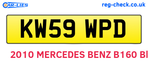 KW59WPD are the vehicle registration plates.
