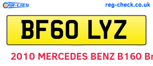 BF60LYZ are the vehicle registration plates.