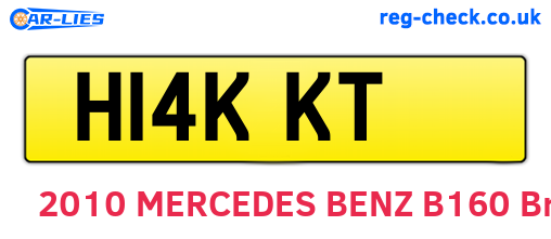 H14KKT are the vehicle registration plates.