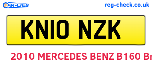 KN10NZK are the vehicle registration plates.