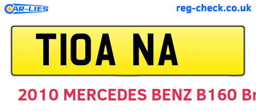 T10ANA are the vehicle registration plates.