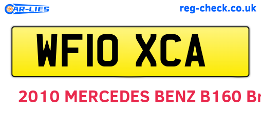 WF10XCA are the vehicle registration plates.