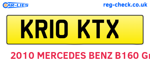 KR10KTX are the vehicle registration plates.