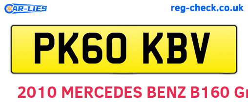 PK60KBV are the vehicle registration plates.