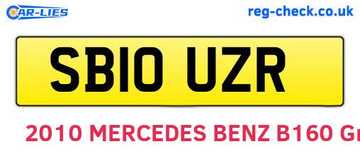 SB10UZR are the vehicle registration plates.