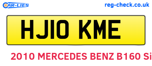 HJ10KME are the vehicle registration plates.