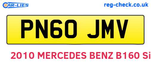 PN60JMV are the vehicle registration plates.