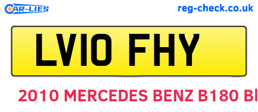 LV10FHY are the vehicle registration plates.
