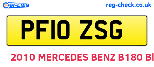 PF10ZSG are the vehicle registration plates.