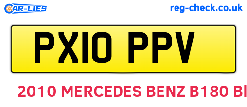 PX10PPV are the vehicle registration plates.
