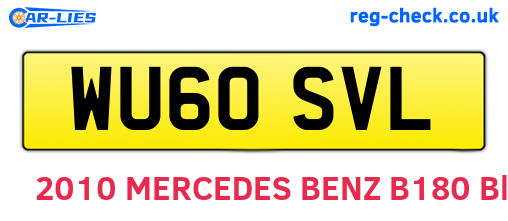 WU60SVL are the vehicle registration plates.