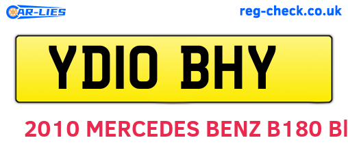 YD10BHY are the vehicle registration plates.