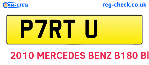 P7RTU are the vehicle registration plates.