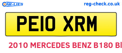 PE10XRM are the vehicle registration plates.