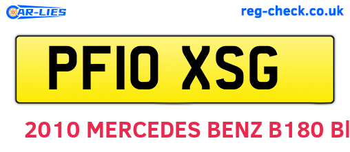 PF10XSG are the vehicle registration plates.