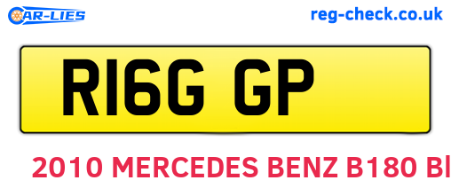 R16GGP are the vehicle registration plates.