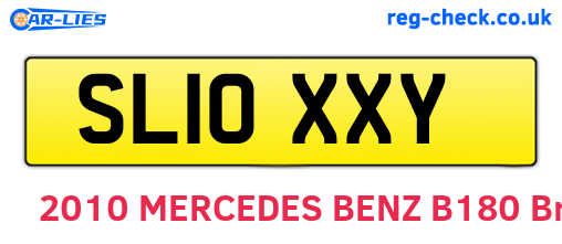 SL10XXY are the vehicle registration plates.