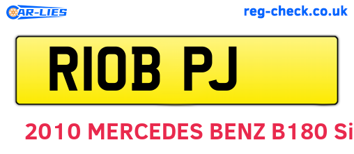 R10BPJ are the vehicle registration plates.
