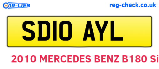 SD10AYL are the vehicle registration plates.