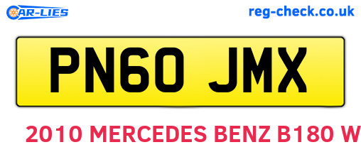 PN60JMX are the vehicle registration plates.