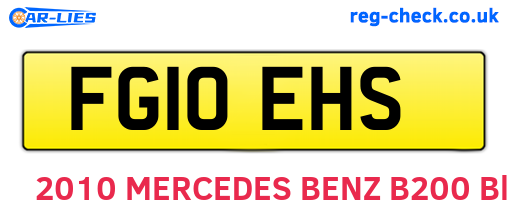 FG10EHS are the vehicle registration plates.