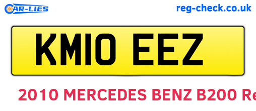 KM10EEZ are the vehicle registration plates.