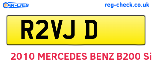 R2VJD are the vehicle registration plates.