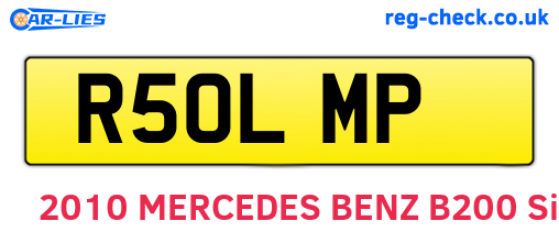 R50LMP are the vehicle registration plates.
