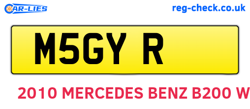 M5GYR are the vehicle registration plates.