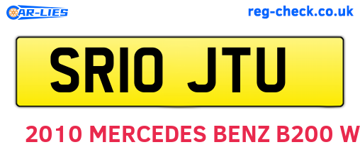 SR10JTU are the vehicle registration plates.