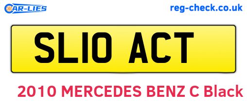 SL10ACT are the vehicle registration plates.