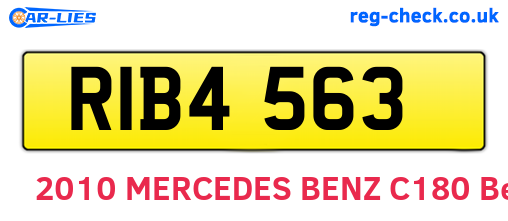 RIB4563 are the vehicle registration plates.