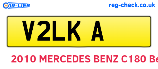 V2LKA are the vehicle registration plates.